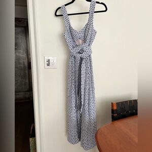 Rebecca Taylor Admiral Ditsy Tulip Floral Cutout Jumpsuit Size Size 2